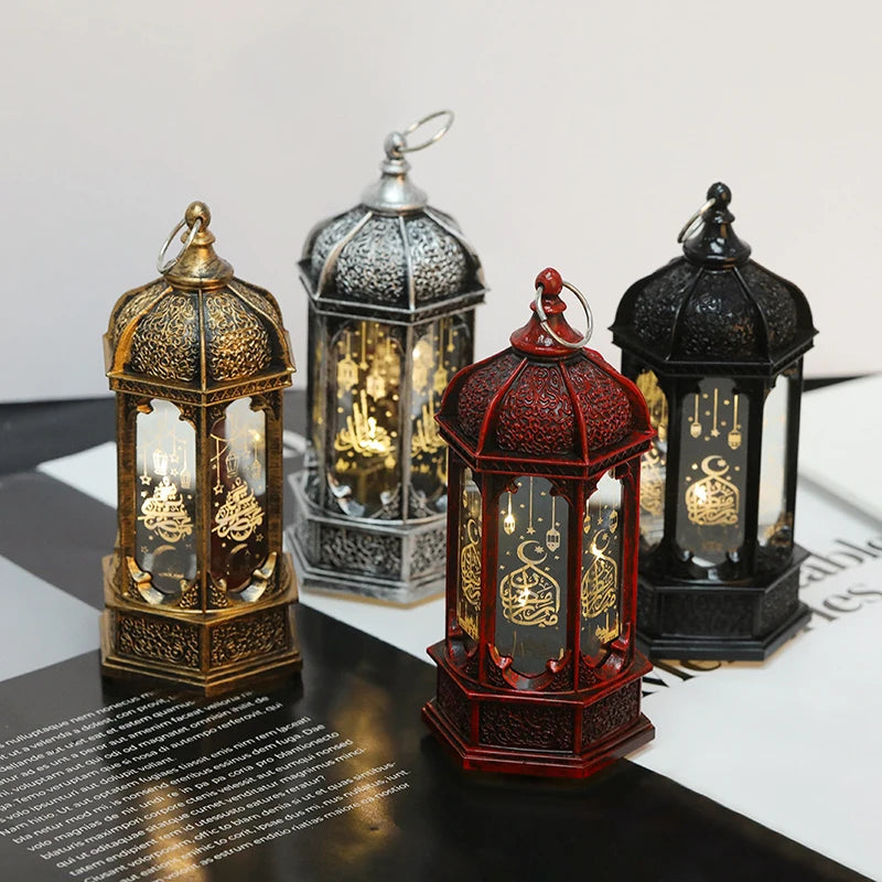 HelloWorld 2022 Eid Ramadan Lantern Muslim Islamic Lamp Eid Mubarak Decoration Light Ramadan Kareem Decorations Party Supplies