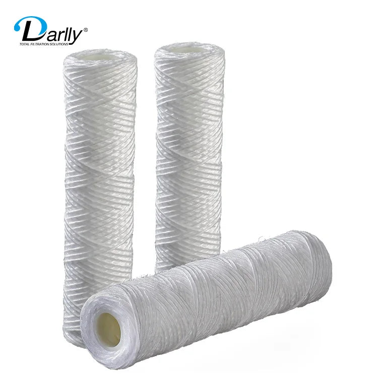 New 20 Inch PP Yarn Filter Cartridge 5 Micron Polypropylene Wound Filter for Pre-Filtration Oil Filtration