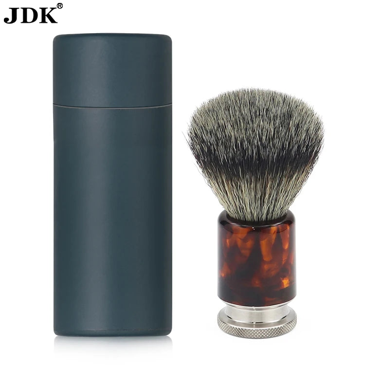 JDK Hot Logo Custom China Men's Brush Shaving Beard Vegan Wholesale Resin Metal Nylon Shaving Brush