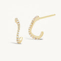 LOZRUNVE 925 Sterling Silver Fashion Simple Mini Pave CZ Open Huggie Hoop Earring Set