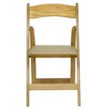 Wood Color Padded Resin Folding Chair Wimbledon Garden Chair in Wooden Color