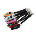 2-in-1 Dual Color Pet Training Sound Clip Whistle Long Wristband Dog Trainer with Black Plastic Material