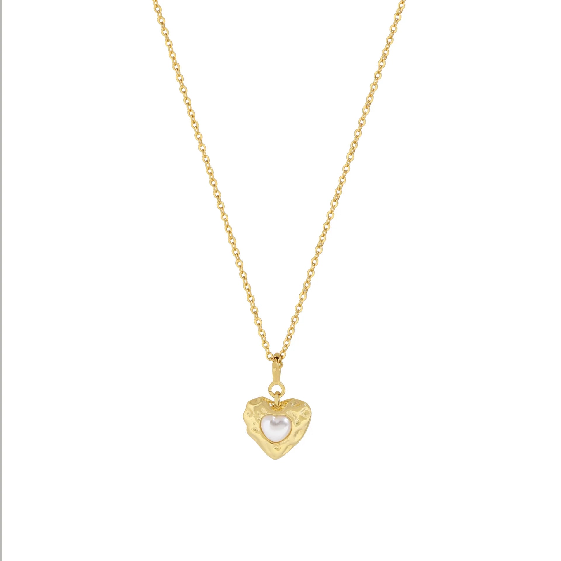 VIANRLA 925 Sterling Silver Heart Pendant Pearl Minimalist Necklace for Women Jewelry Wholesale Free Laser Logo