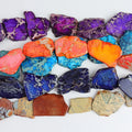 Big Freeform Imperial Jasper Slice Beads Aqua Terra Jasper Sea Sediment Jasper Flat Slab Stone Beads for Jewelry Making