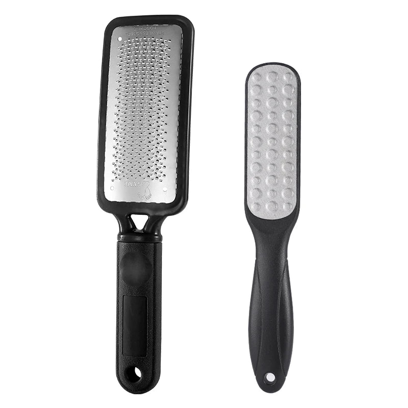 3 Pieces Stainless Steel Fashion Colossal Foot Files Kit Foot Scrubber Foot Rasp Double-Sided Heel Files Pedicure Tools Callus
