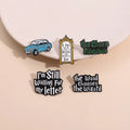 USA Movie Car Alloy Badge Funny Quotes Enamel Pins