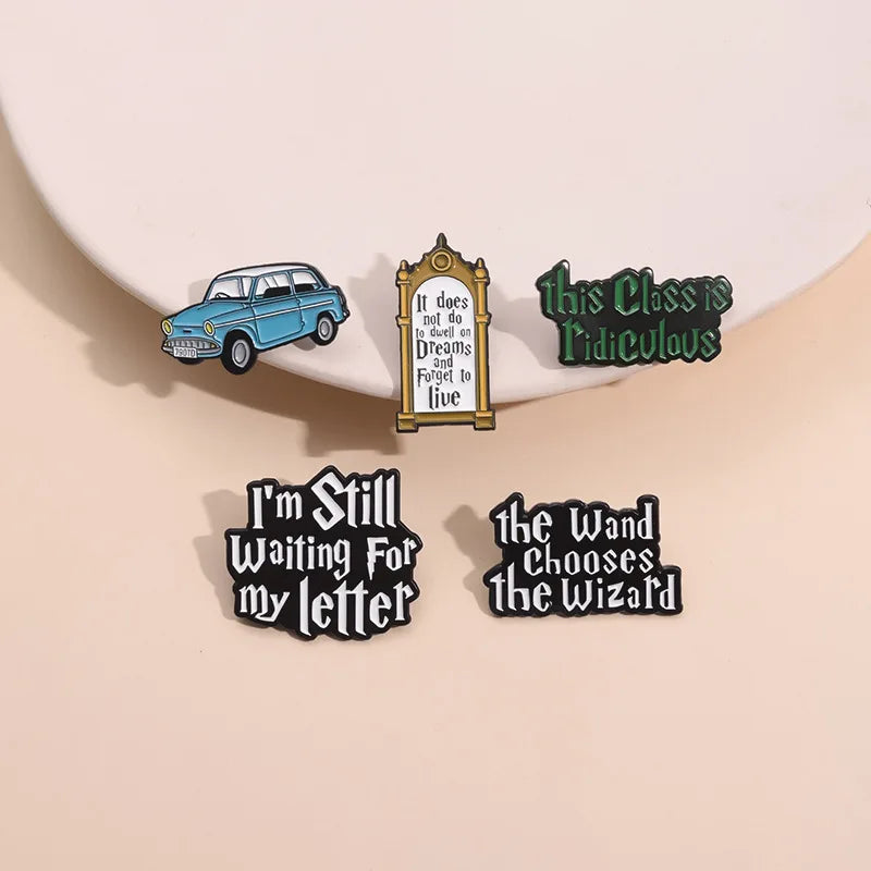USA Movie Car Alloy Badge Funny Quotes Enamel Pins
