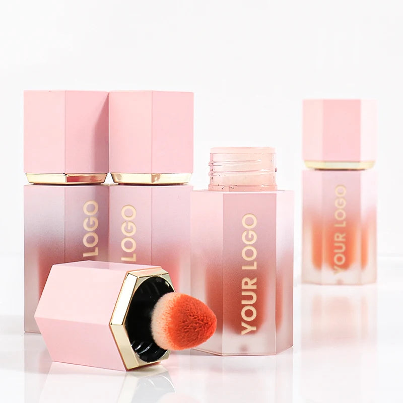 Custom Logo Private Label Travel Size Liquid Cream Blush Waterproof Vegan Makeup with Chemical Ingredients