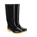 Unisex Lightweight Black PVC Toe Knee-High Waterproof Rain Boots Anti-Slip Quick-Drying Acid Resistant All Seasons Polyester
