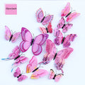 PVC 12pcs/pack Self Adhesive Pabrik butterfly Wall Stickers 3d for Wedding Home Party Decoration