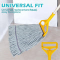 MSJ Anti-Fraying Looped End Mop Head Universal Fit for Clamp Style & Side Loading Mops Commercial Grade Cleaning Refill