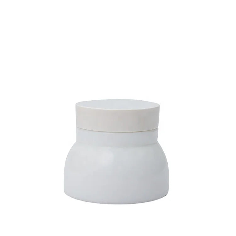 Slanted Shoulder Empty 50g 150g 40ml 100ml 120ml 150ml White Ceramic Jar for Personal Skin Care