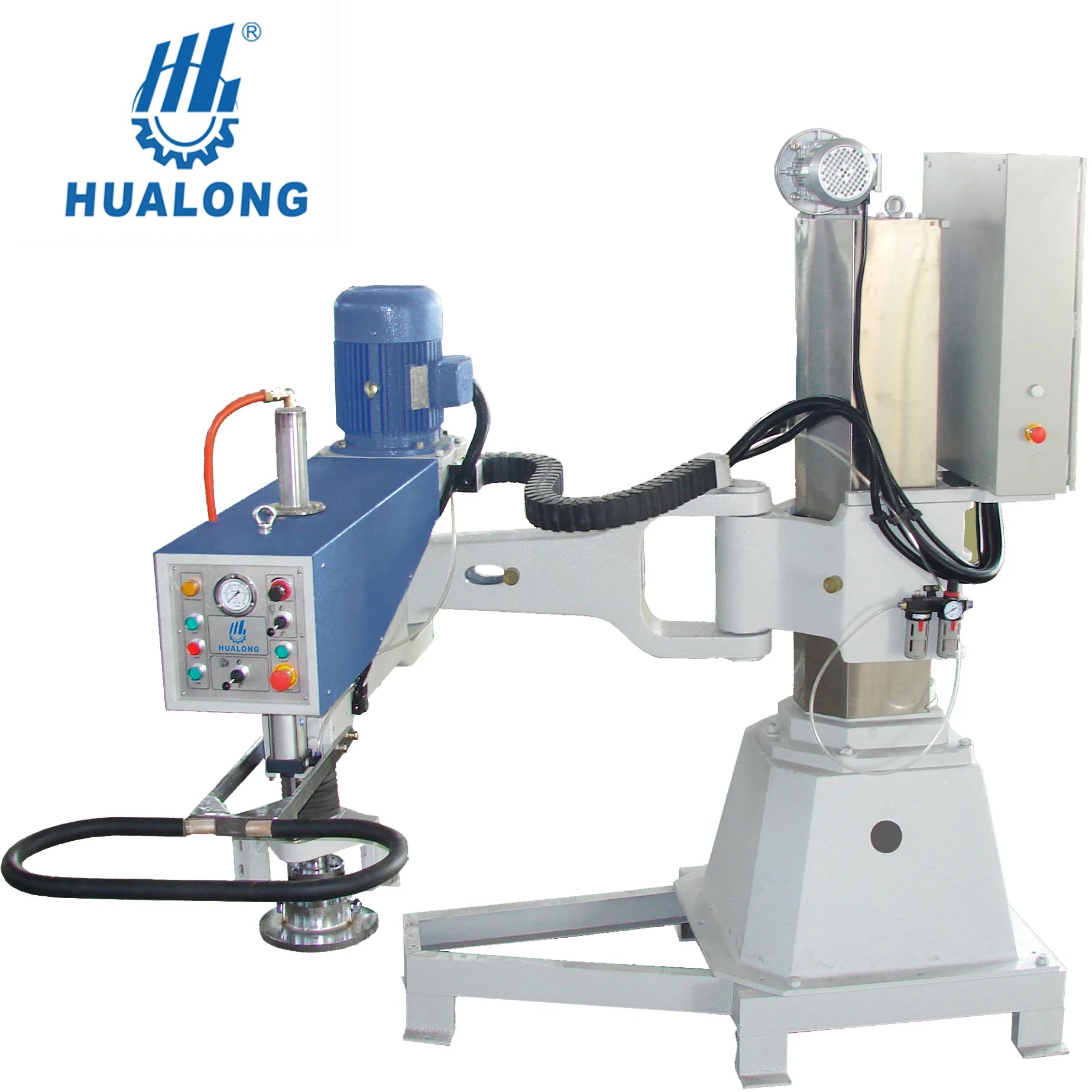 Hualong Stonemachinery HHMS-1800 Manual Radial Arm Electric Lifting Stone Polishing Machine for Granite Marble Quartzite Slab