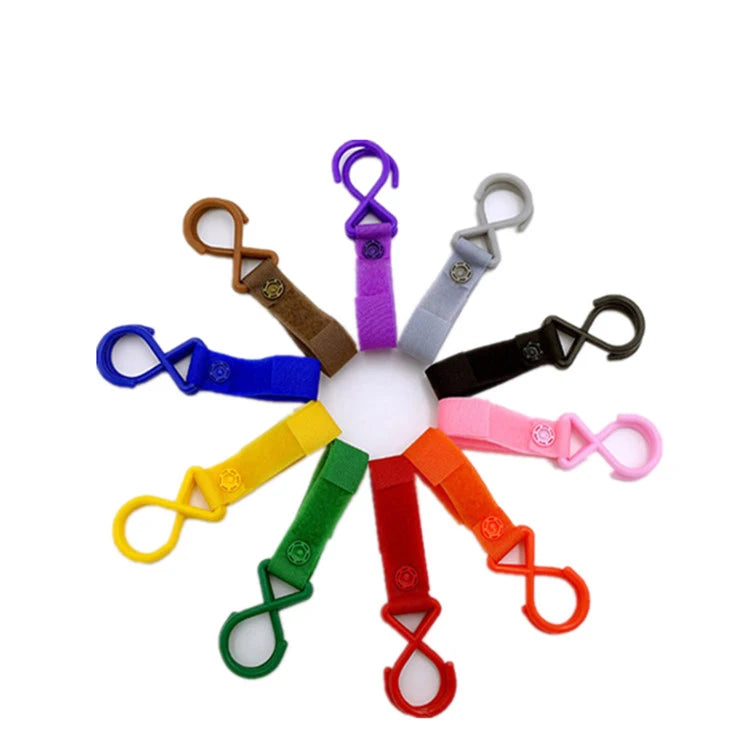 Hot Sale 8 Colors Baby Stroller Hook Polyester Stroller Shopping Hook Accessories Pram Hooks Hanger for Baby Car Carriage Buggy