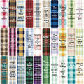 15CM 30PCS British style positive quotes bookmarking plaid background inspirational book mark