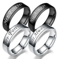 European and American New Fashion Couples Stainless steel Ring His Always Her Forever Ring Lover Wedding Rings