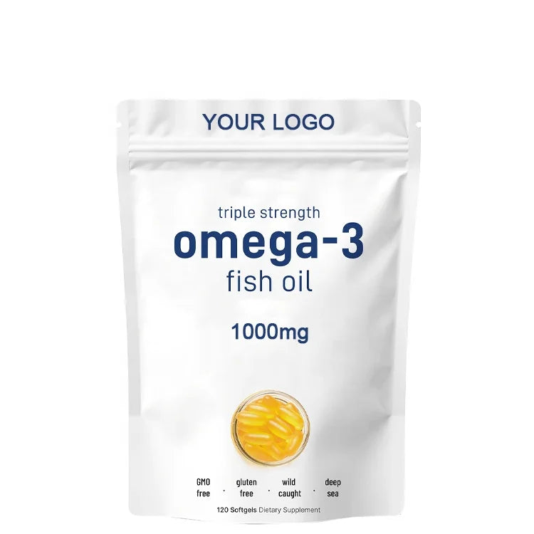 Wholesale 1000mg Omega 3 Fish Oil Vitamins Supplement EPA&DHA Omega 3 Fish Oil Softgel Capsules