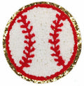 Cute Basketball Softball Chenille Patches Custom Embroidered Iron-on Sequin Patch for Clothes Hats Wholesale Products Felt