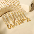 Trendy Non Tarnish 18k Gold Plated Letter Pendant Necklace 316L Stainless Steel Gold Necklace for Women Lady