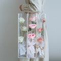 Wholesale Flower Box Creative PVC Transparent Festive Fashion Single Rose Portable Flower Bag with Chain Handle