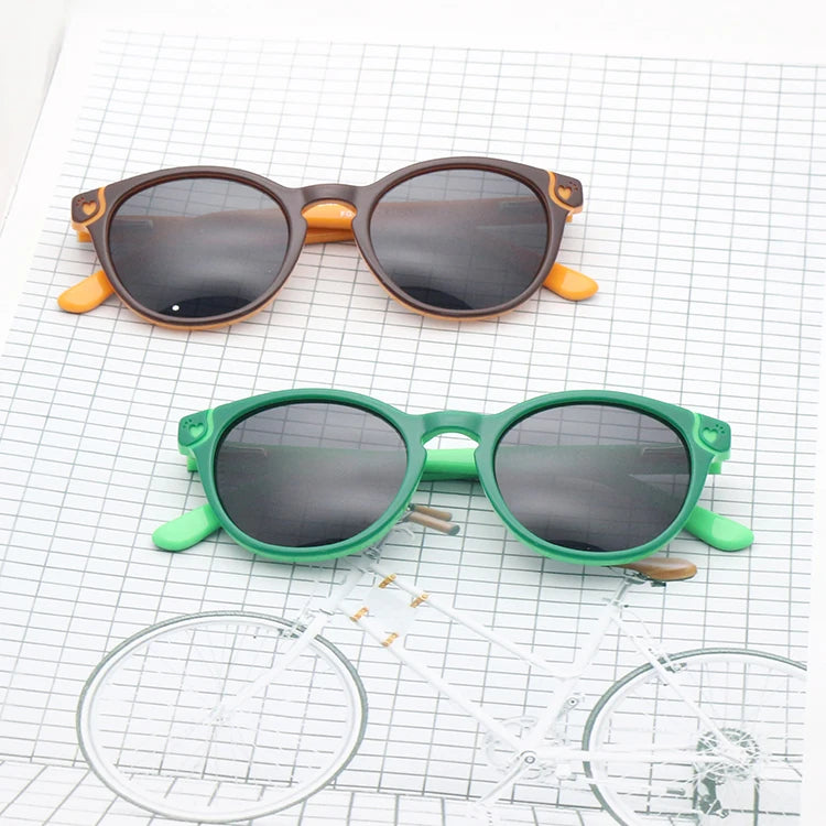 Wholesale High Quality Children Sunglasses UV400 Retro Round Acetate Frames Polarized Eyewear Frame for Kids