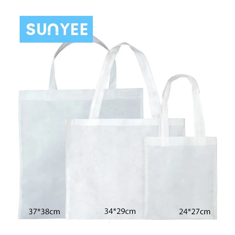 Sunyee Factory Wholesale Sublimation Bags Blank Eco-friendly Non-woven Tote Bags Custom Sublimation Shopping Bag