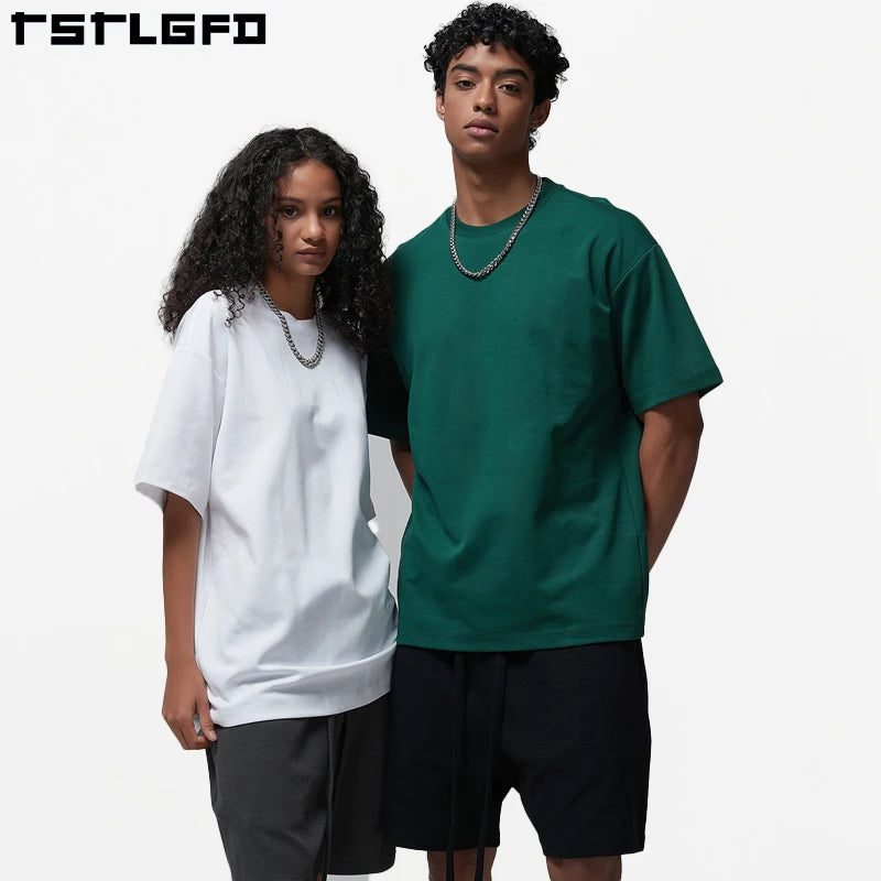 High Quality Cotton Blank Plain Tshirt Custom Plus Size Men's T-Shirts Oversized Heavyweight Luxury Designer Tshirts for Men