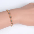 Minimalist Trendy Women's Fashion Chain Bracelet Geometric Gemstone Bracelet Handmade Accessory Crystal Gemstone Bracelet
