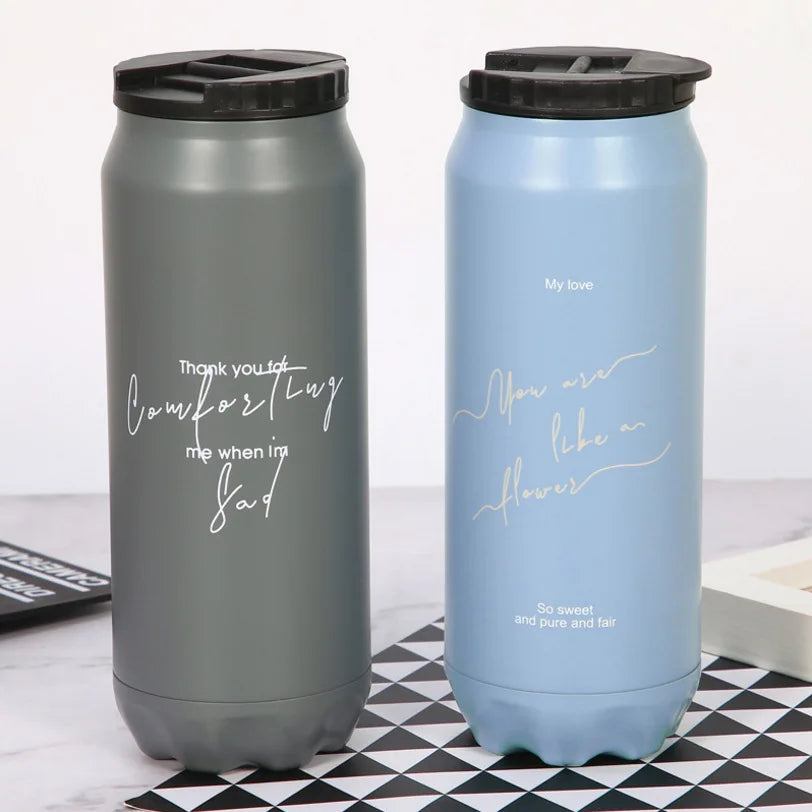2022 New 350ml Thermal Insulated Coffee Tumbler Classic Engraved Design Lid Hot Cold Performance for Water Bottle for Hot Drinks