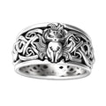 Fashion Brass Alloy Celtic Viking fox Charm Ring Men's Retro Finger Rings