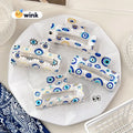 Yi YHJ Women's Hair Accessories Custom 8cm Blue Eyes Patterns PVC Print Hair Clips Shark Clip Hair Claw Clip for Woman Wholesale