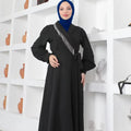 Muslim Islamic Clothing Solid Color Black Women's Dresses Abaya Muslim Clothing