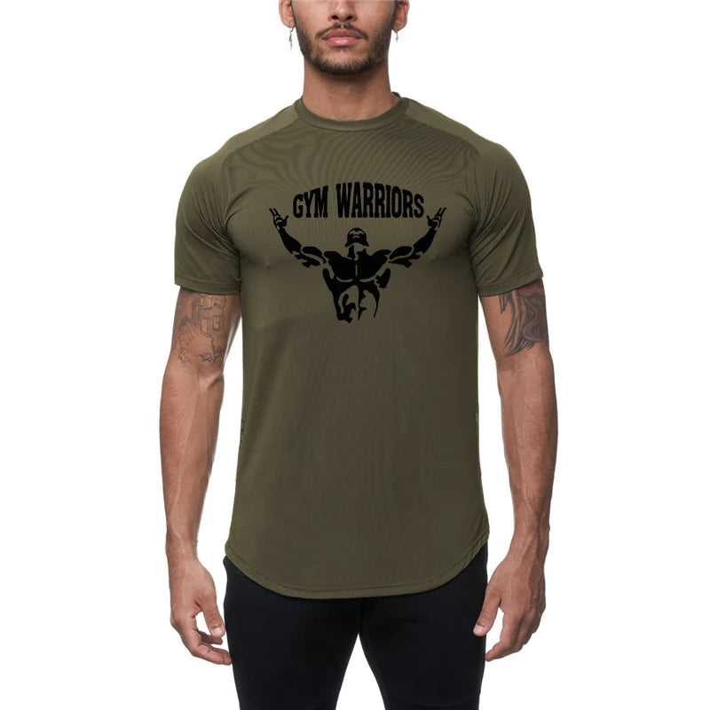 Custom logo High Quality Mens Sport T-shirt Running Tshirts Plain Training Gym Workout Blank 100% Polyester t Shirt