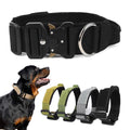 Hot Sale on  Tactical Dog Collar and Leash Set Metal Buckle Durable Dog Collar Tactical Collars for Medium Large Dogs
