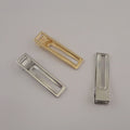 1.5cm*6cm Hollow Rectangle Metal Alligator Hair Clips with Double Prongs Plain Filigree DuckBill Hairpin Lead Free Nickle Free