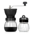 Manual Coffee Bean Grinder Machine with Ceramic Burr Hand Crank Coffee Grinder Mill Small with 2 Glass Jars( 11OZ Per Jar)