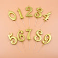 Ychon Gold Number Shape Children's Adult Birthday Party Candles Birthday Anniversary Party Candles Supplies