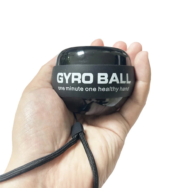 Hand Wrist Exercise Ball Black No Lights Wrist Trainer Custom Portable Gyro Ball for Wrist Health