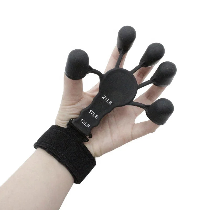 YIWU Custom Logo Silicone Hand Grip Exercise Finger Hand Strengthener Stretcher Hand Trainer for Rehabilitation Training