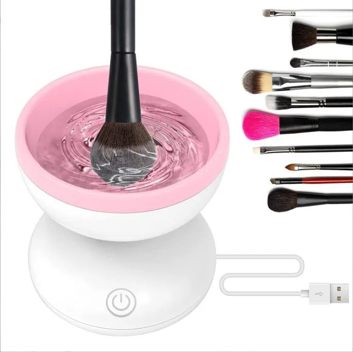Hot Sale Clean Cosmetic Brush Automatic Electric Makeup Brush Cleaner USB Rechargeable Makeup Tool Cleaning Tools