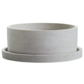 Wholesale Bowl Shape Concrete Succulent Plant Pot with Saucer for Home Garden Decor