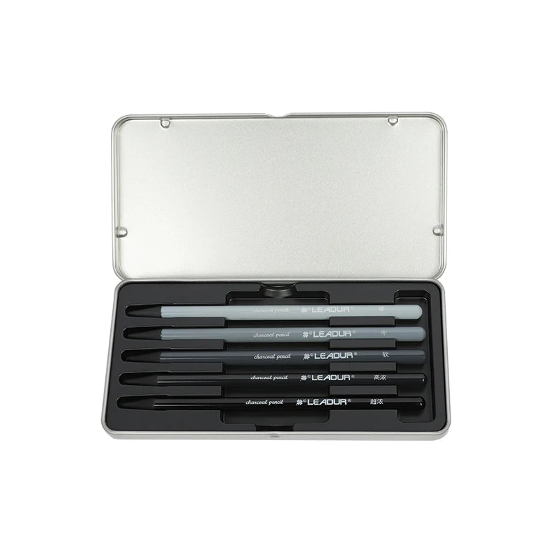 Professional Sketch Graphite Hard/Medium/Soft/S-Soft/SS-Soft Woodless Pencil Set with Black Lead for Art Painting