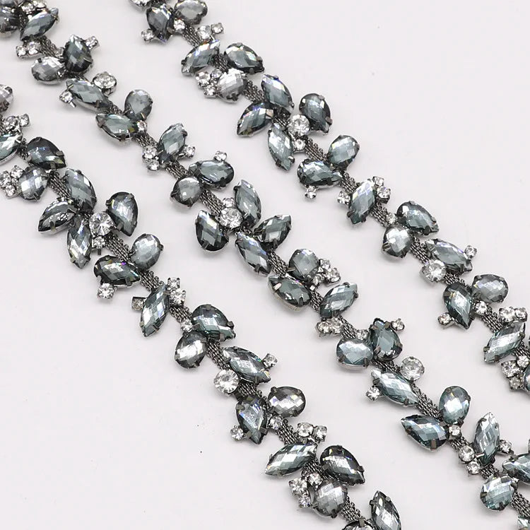 JFRC024 High Quality Crystal Rhinestone Sewing Chain Trim for Wedding Decoration