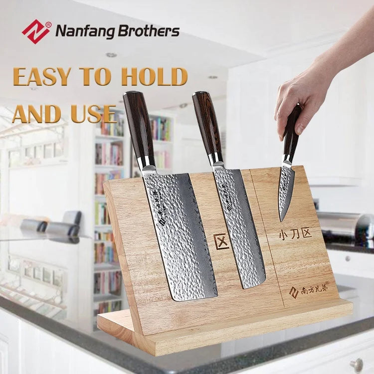 5 Pieces Shun Pakka Wood Handle Damascus Kitchen Chef Knife Set with Brown Ergonomic