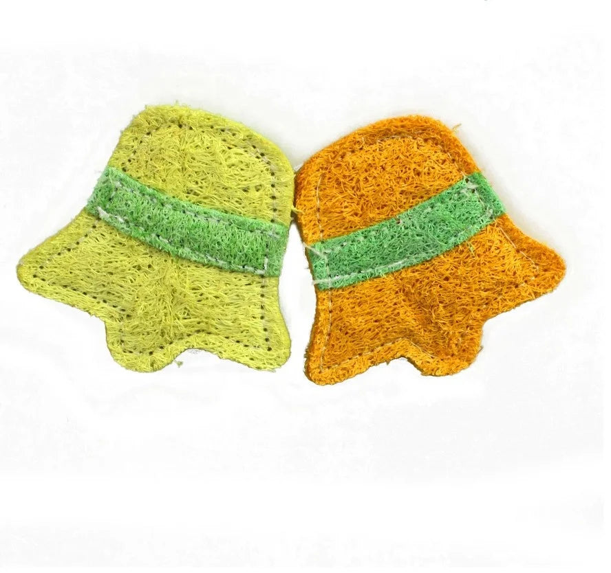 Christmas Toy Bell 100% Natural Loofah Eco-Friendly Chew Tooth Toy for Hamsters and Chinchillas Christmas Products