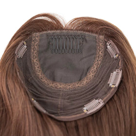 Virgin Brazilian Remy Hair Topper Wig 100% Human Hair 8x8 Inch Silk Lace Closure Natural Detectable Graduated Hairline