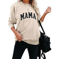 Womens Crewneck Mama Sweatshirt Raglan Long Sleeve Graphic Shirts Casual Print Pullover Tops