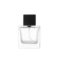 Elegant 30ml 50ml 100ml Square Glass Perfume Bottle with Pump Sprayer & Various Caps for Screen Printing Made in Jiangsu