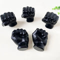 Wholesale Natural Crystal Obsidian Fist Carving Black Festival Gifts Healing Folk Crafts Stone Trophy Meditation Decoration