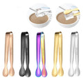 Kitchen Small Kitchen Tiny Tongs 304 Stainless Steel Tea and Bar Accessories-Sugar Ice Cube Clip Ice Tong for Restaurants